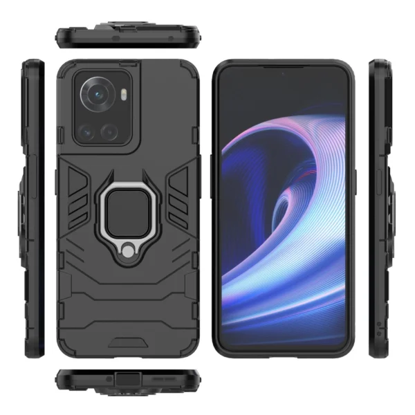 Ring Armor armored hybrid case cover + magnetic holder for OnePlus Ace blackeng