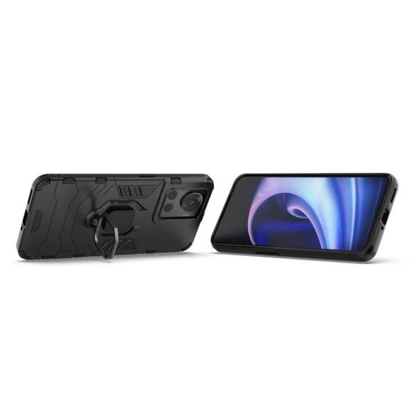 Ring Armor armored hybrid case cover + magnetic holder for OnePlus Ace blackeng