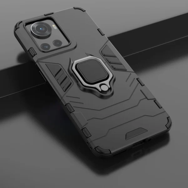 Ring Armor armored hybrid case cover + magnetic holder for OnePlus Ace blackeng