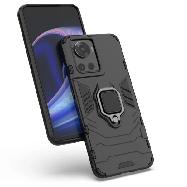 Ring Armor armored hybrid case cover + magnetic holder for OnePlus Ace blackeng