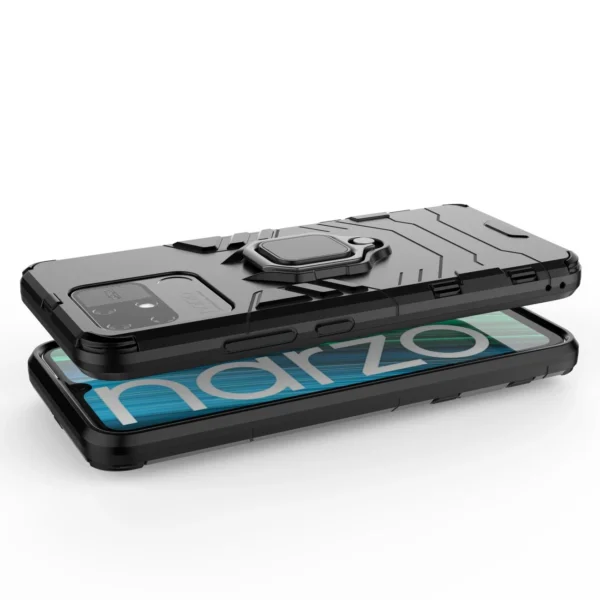 Ring Armor tough hybrid case cover + magnetic holder Realme Narzo 50A blackeng