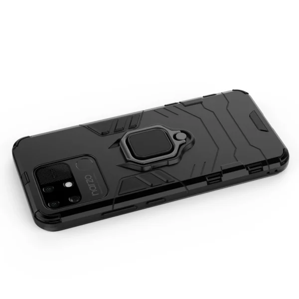 Ring Armor tough hybrid case cover + magnetic holder Realme Narzo 50A blackeng
