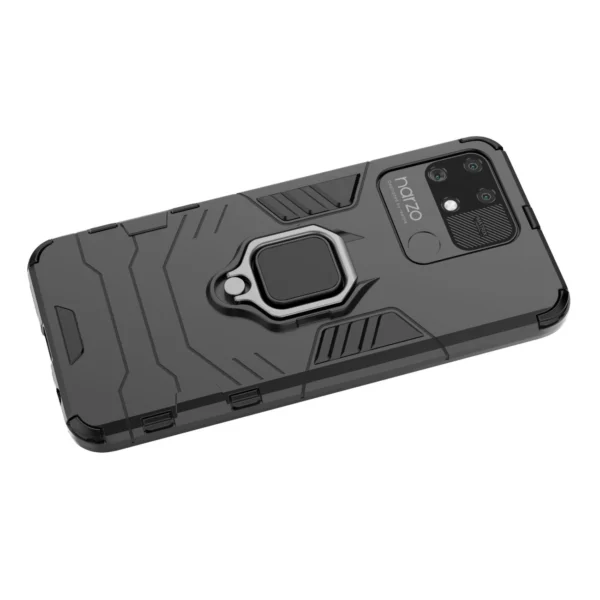 Ring Armor tough hybrid case cover + magnetic holder Realme Narzo 50A blackeng