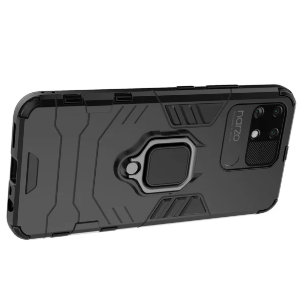 Ring Armor tough hybrid case cover + magnetic holder Realme Narzo 50A blackeng