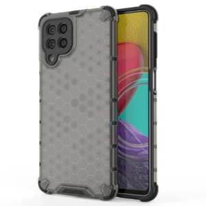 Honeycomb case armored cover with a gel frame for Samsung Galaxy M53 5G blackeng