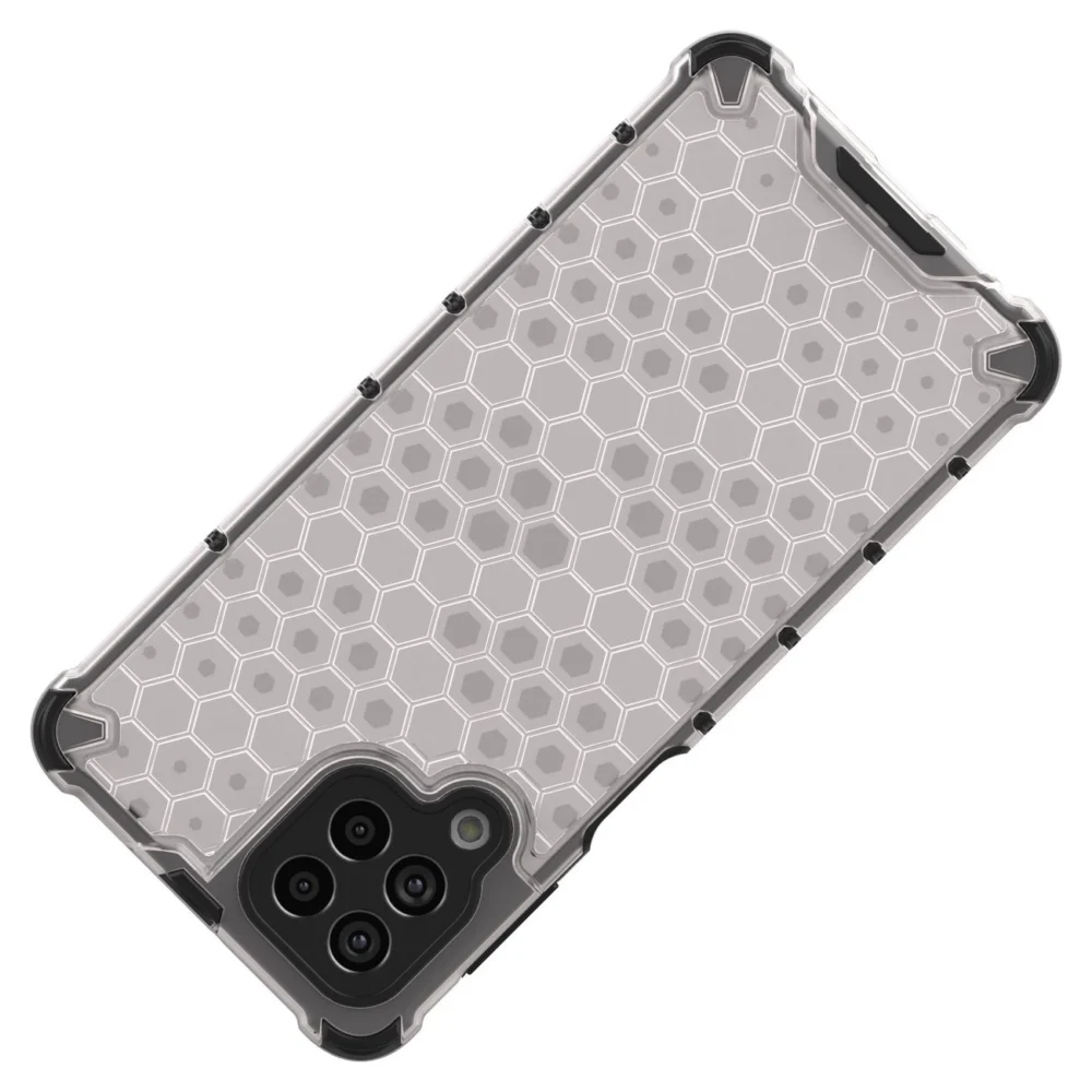 Honeycomb case armored cover with a gel frame for Samsung Galaxy M53 5G blackeng