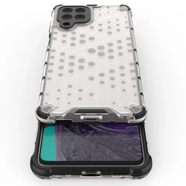 Honeycomb case armored cover with a gel frame for Samsung Galaxy M53 5G blackeng