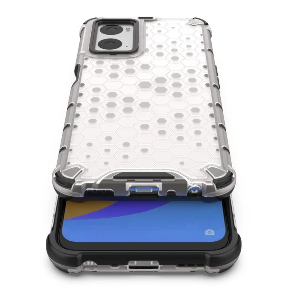 Honeycomb case armored cover with gel frame Oppo A76 / Oppo A36 / Realme 9i transparenteng