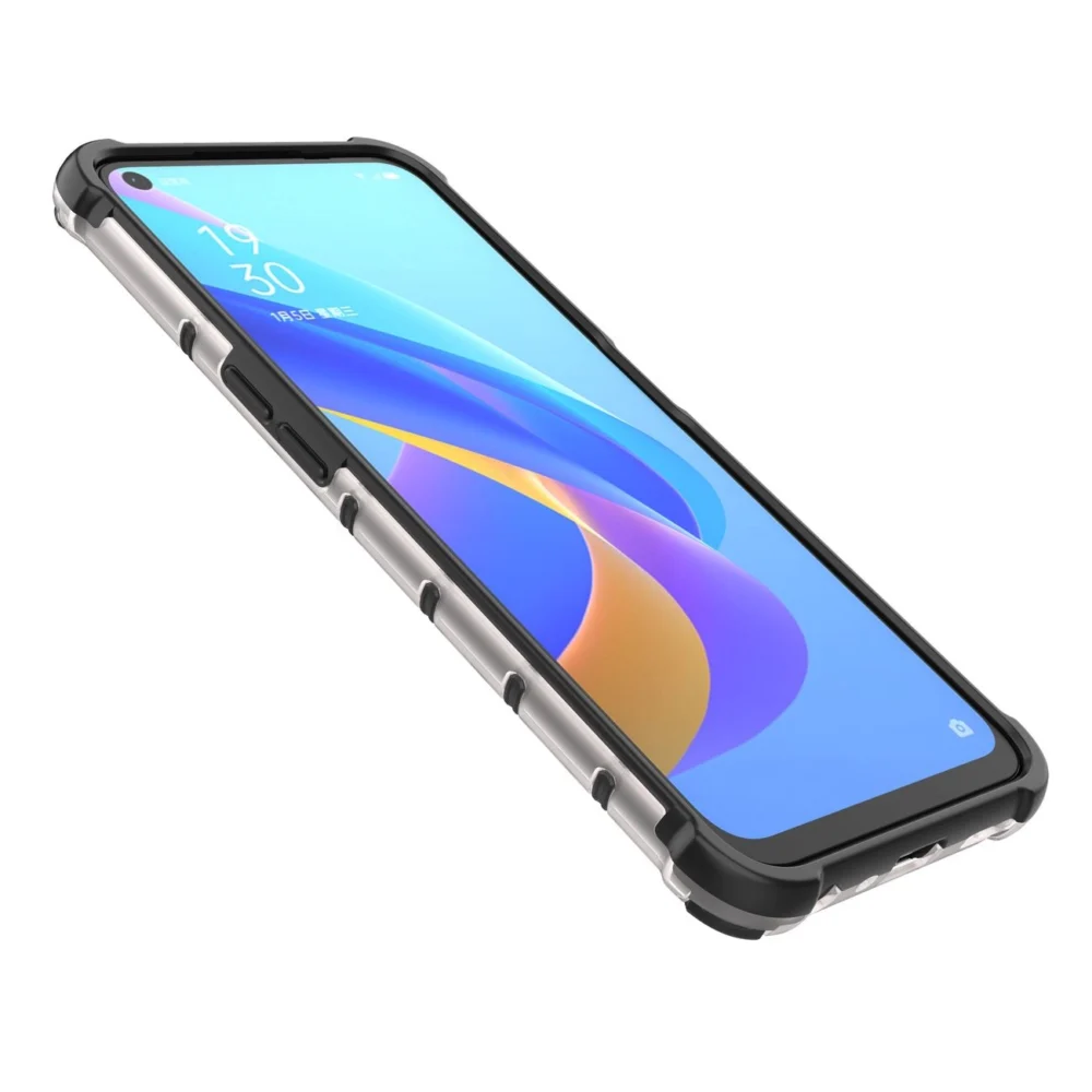 Honeycomb case armored cover with gel frame Oppo A76 / Oppo A36 / Realme 9i transparenteng