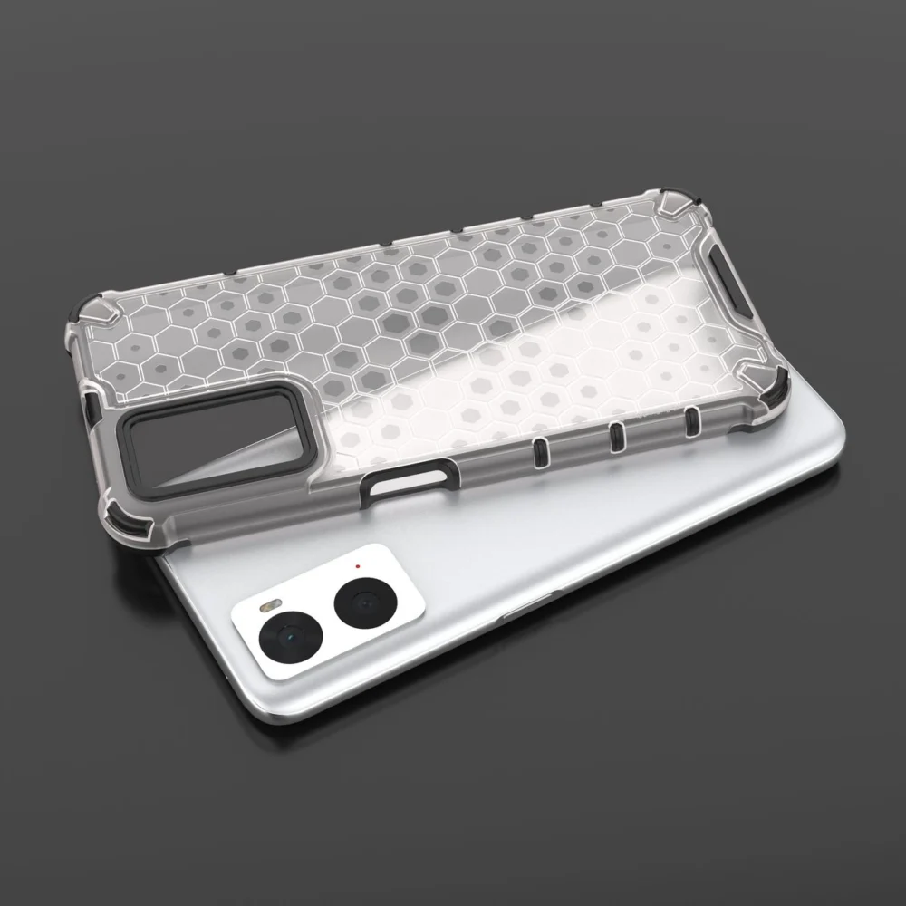 Honeycomb case armored cover with gel frame Oppo A76 / Oppo A36 / Realme 9i transparenteng