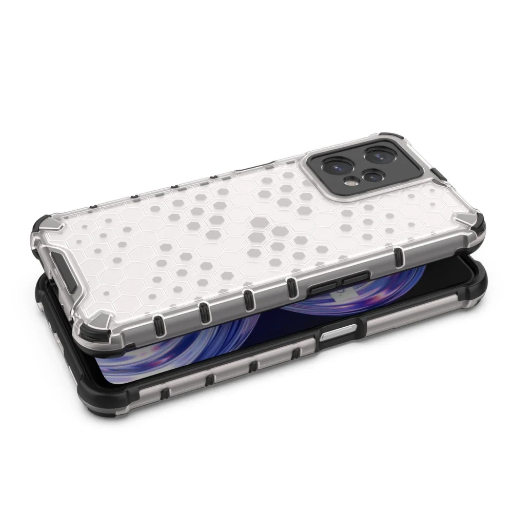 Honeycomb case armored cover with Realme 9 Pro gel frame transparenteng