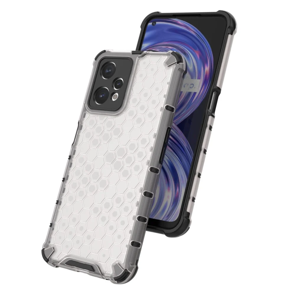 Honeycomb case armored cover with Realme 9 Pro gel frame transparenteng