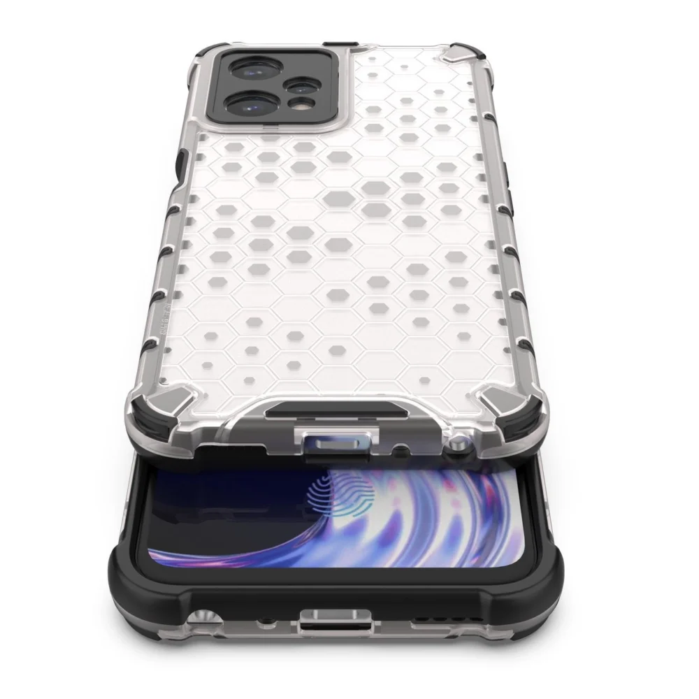 Honeycomb case armored cover with Realme 9 Pro gel frame transparenteng