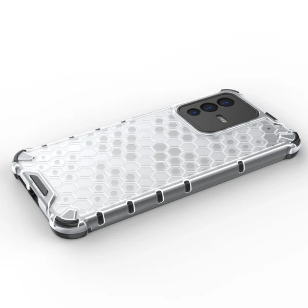 Honeycomb case armored cover with a gel frame for Vivo V23 5G transparenteng