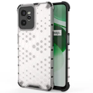 Honeycomb case armored cover with a gel frame Realme C35 transparenteng