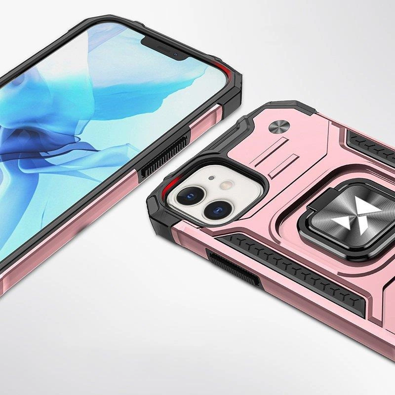 Wozinsky Ring Armor case for iPhone 14 Plus armored cover magnetic holder gold ringeng