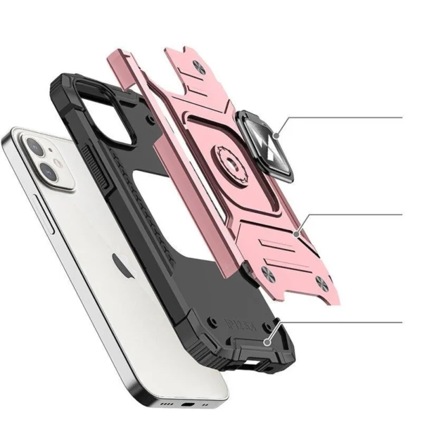 Wozinsky Ring Armor case for iPhone 14 Plus armored cover magnetic holder gold ringeng