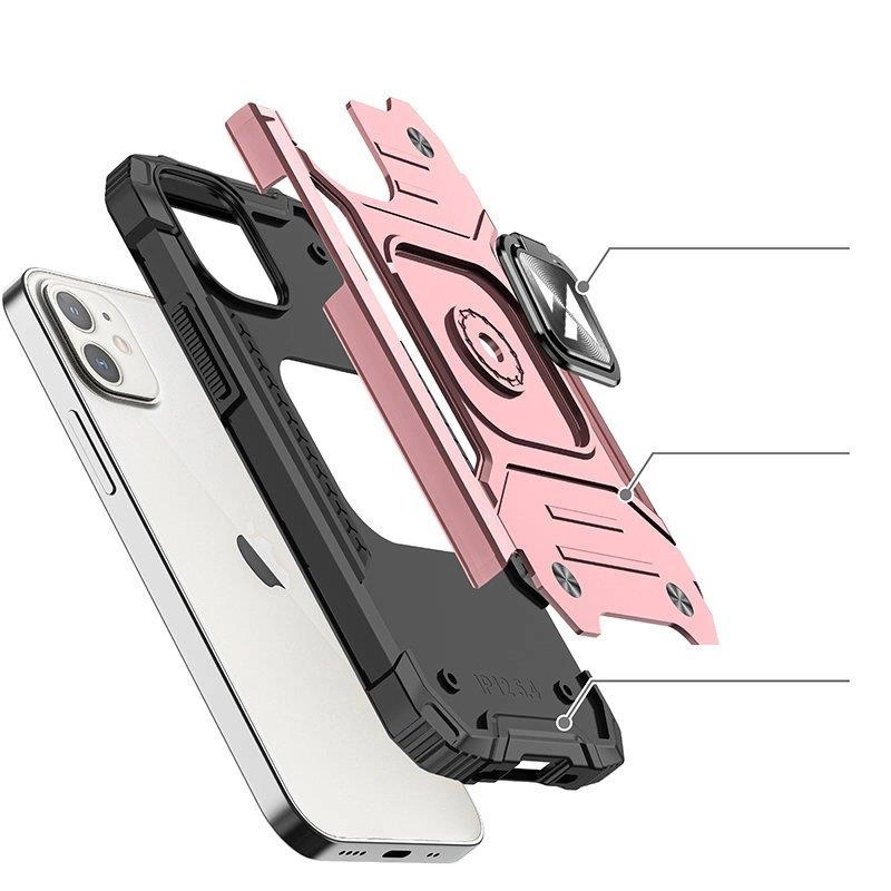 Wozinsky Ring Armor case for iPhone 14 Plus armored cover magnetic holder gold ringeng