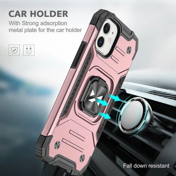 Wozinsky Ring Armor case for iPhone 14 Plus armored cover magnetic holder gold ringeng