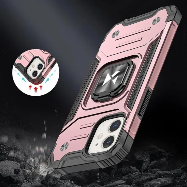 Wozinsky Ring Armor case for iPhone 14 Plus armored cover magnetic holder gold ringeng