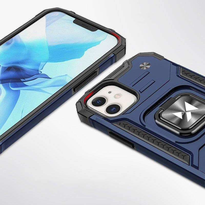 Wozinsky Ring Armor case for iPhone 14 armored cover magnetic holder ring blueeng
