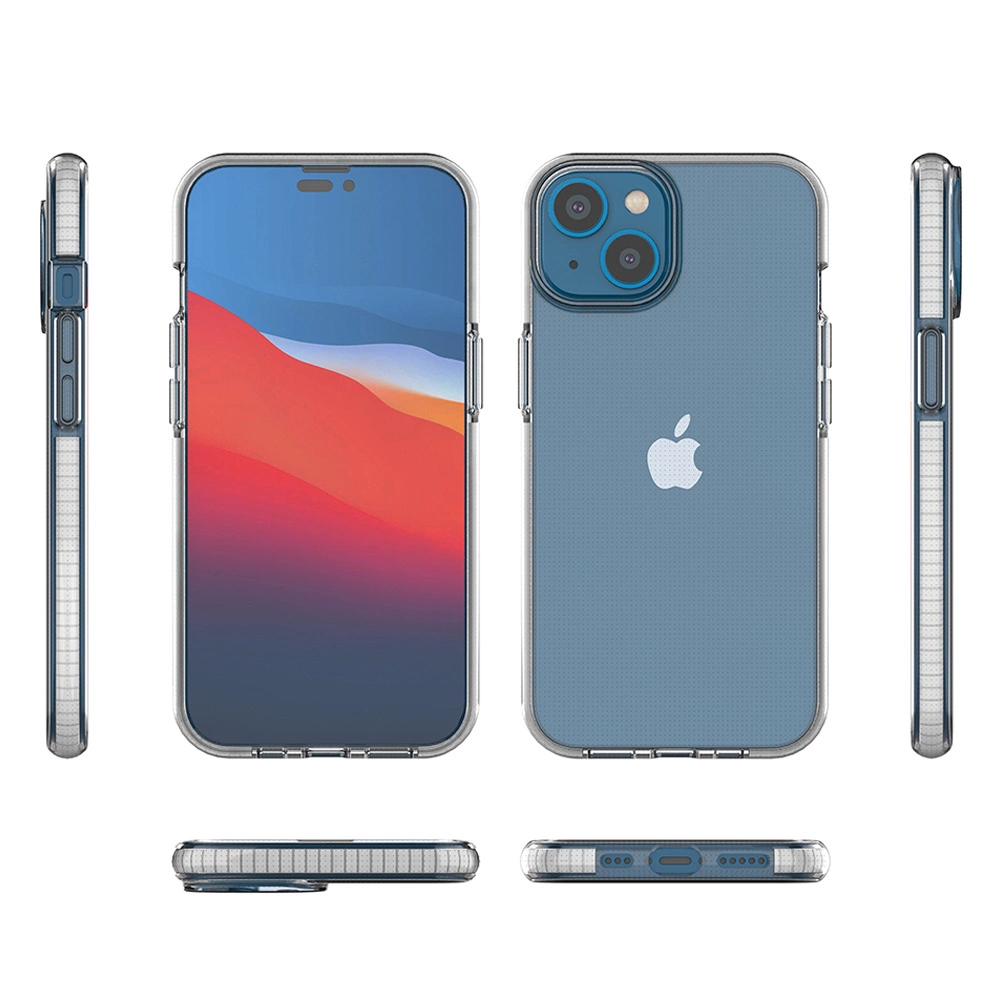 Spring Case case for iPhone 14 silicone case with a frame blackeng