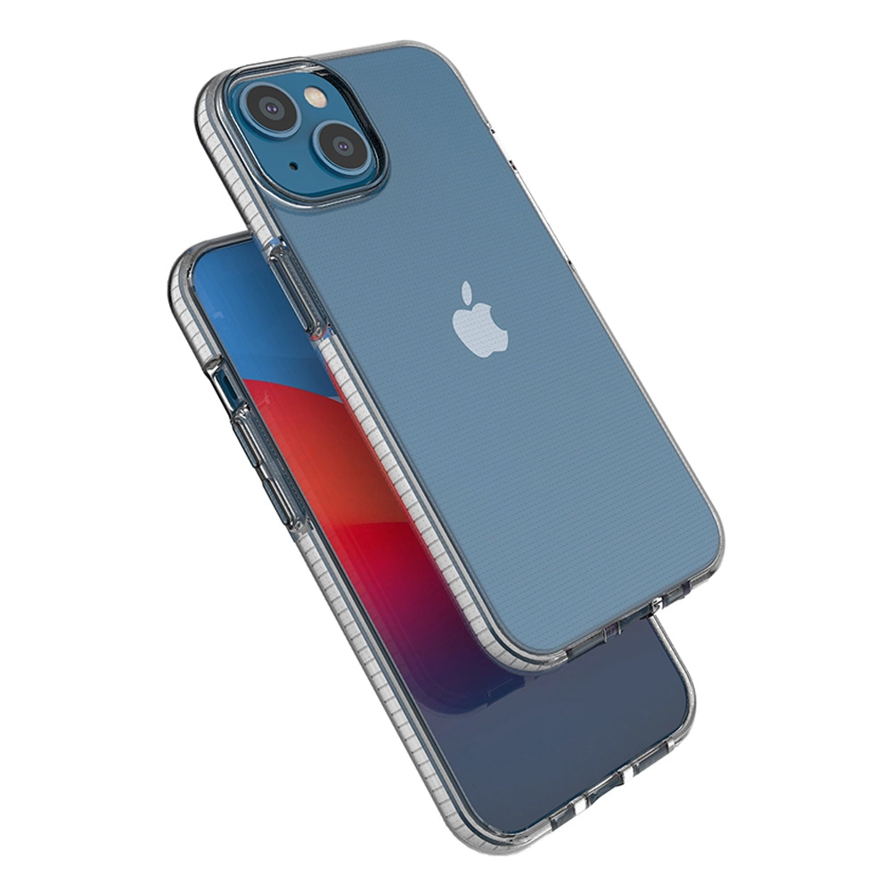 Spring Case case for iPhone 14 silicone case with a frame blackeng