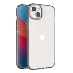 Spring Case case for iPhone 14 Plus silicone case with a frame blackeng