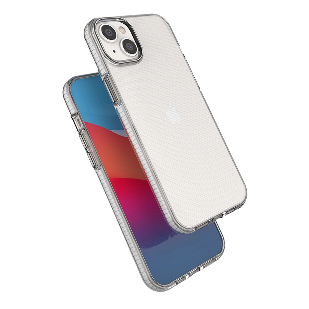 Spring Case case for iPhone 14 Plus silicone case with a frame light pinkeng