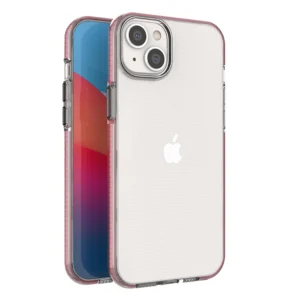 Spring Case case for iPhone 14 Plus silicone case with a frame light pinkeng