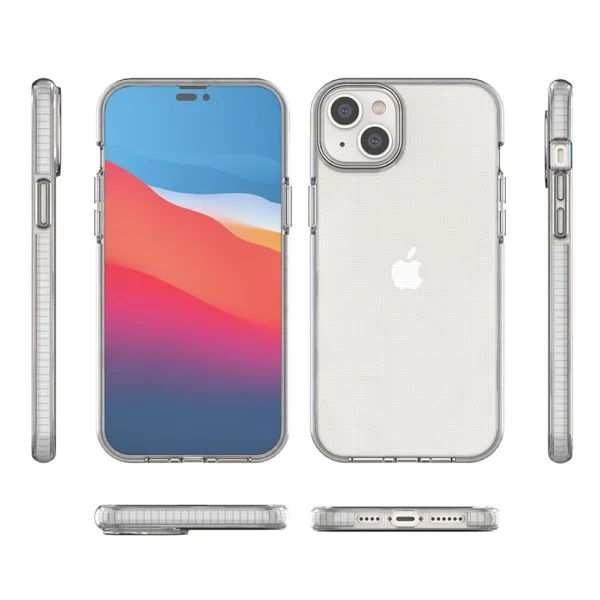 Spring Case case for iPhone 14 Plus silicone cover with frame light blueeng