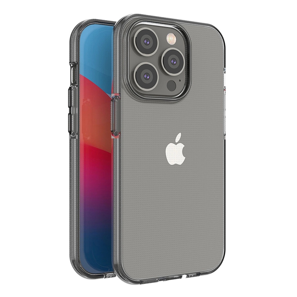 Spring Case case for iPhone 14 Pro silicone case with a frame blackeng
