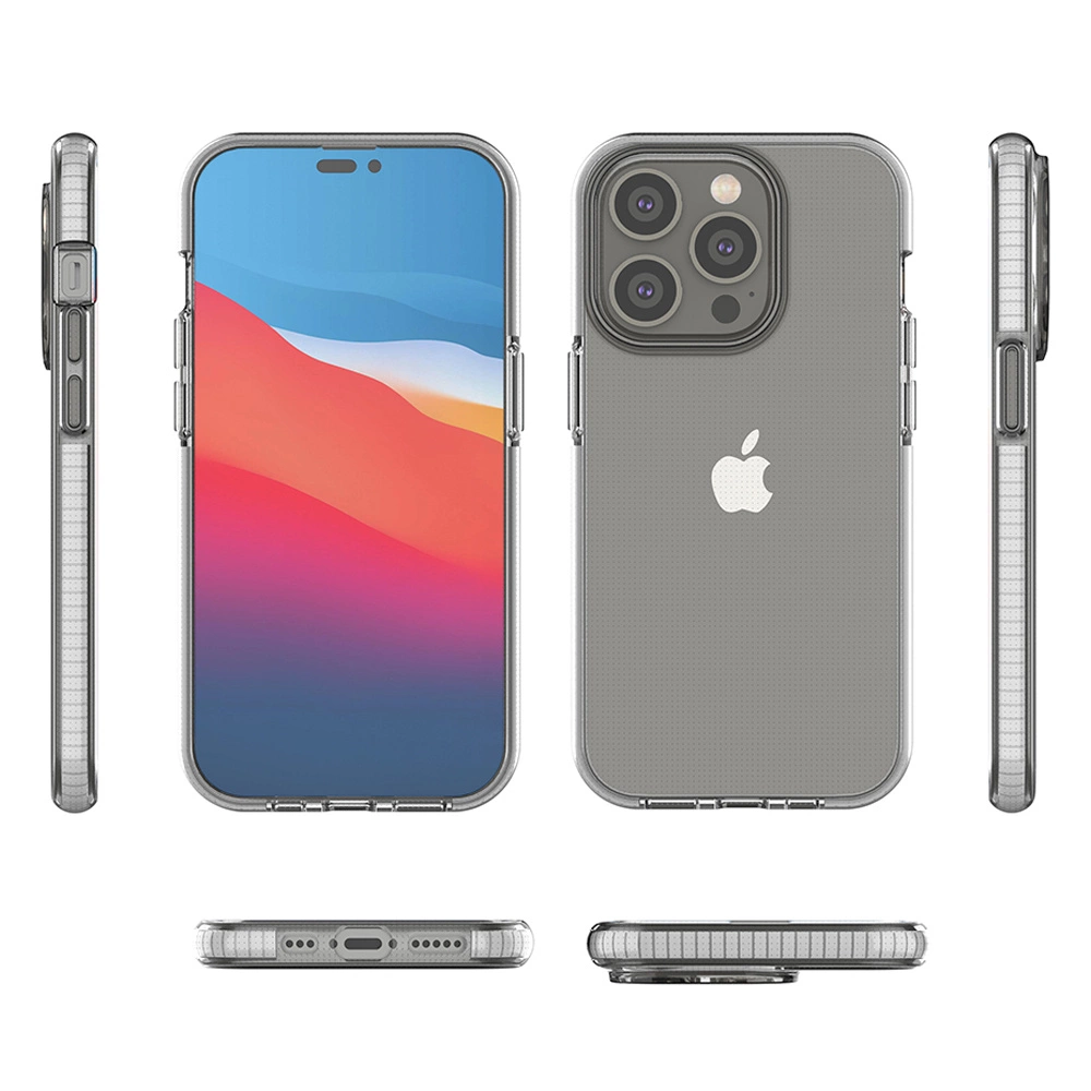 Spring Case case for iPhone 14 Pro silicone case with a frame light pinkeng
