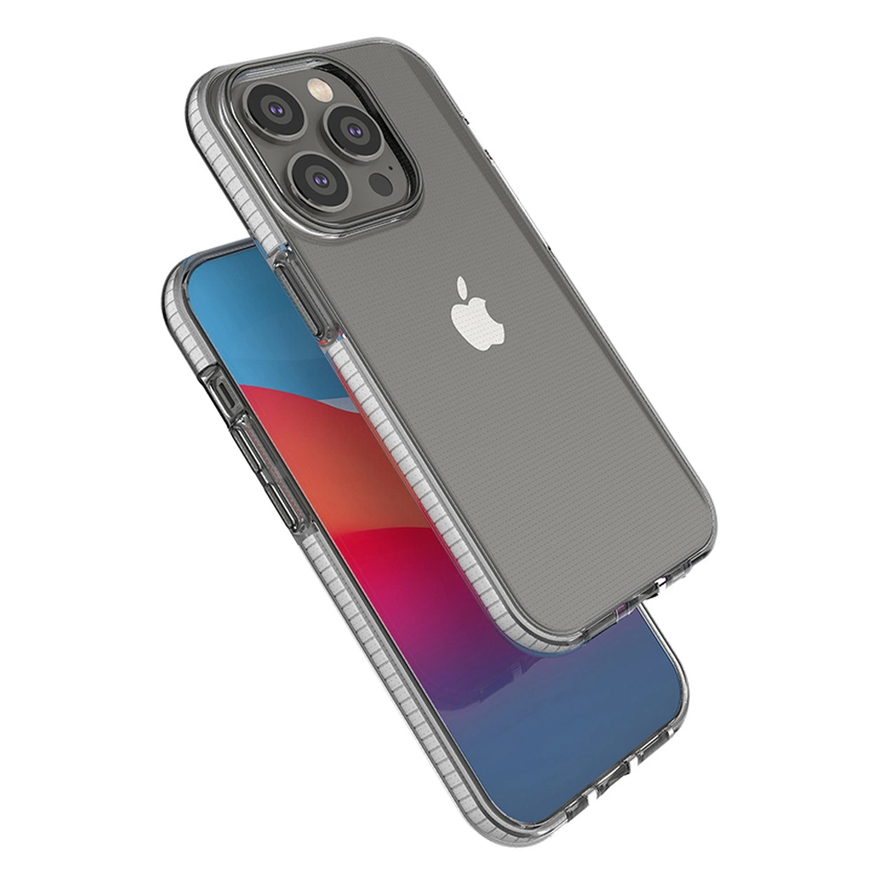 Spring Case case for iPhone 14 Pro silicone case with a frame light pinkeng