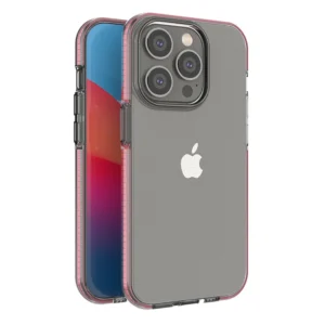 Spring Case case for iPhone 14 Pro silicone case with a frame light pinkeng