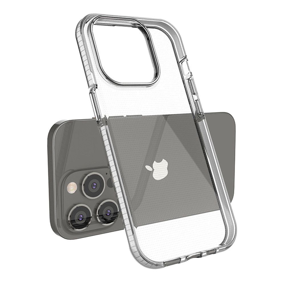 Spring Case case for iPhone 14 Pro silicone case with a frame light blueeng