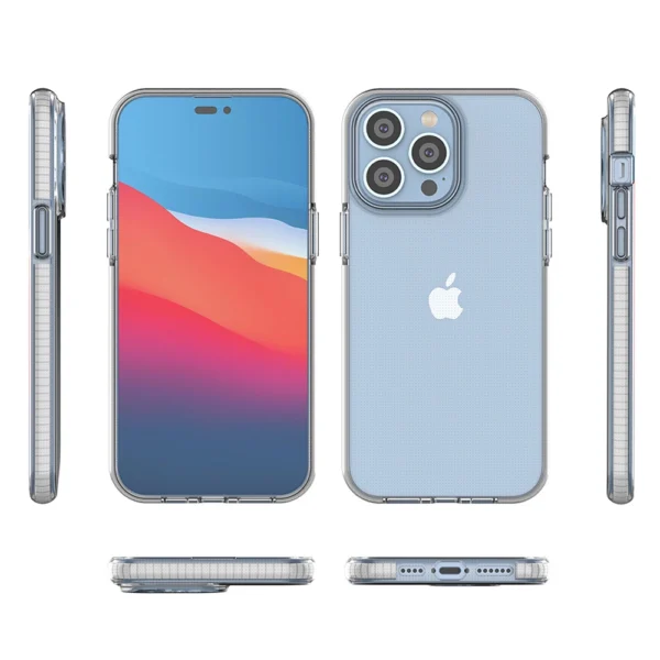 Spring Case case for iPhone 14 Pro Max silicone cover with frame light pinkeng
