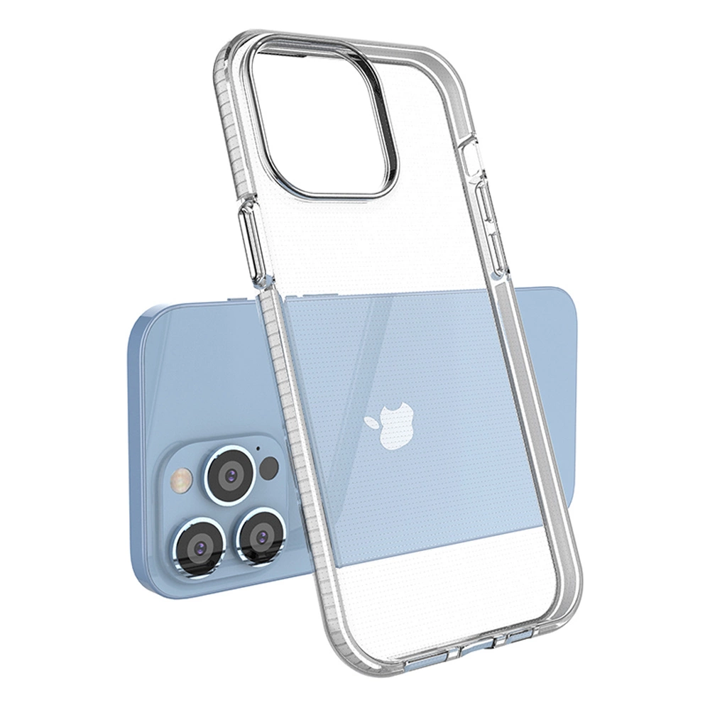 Spring Case case for iPhone 14 Pro Max silicone cover with frame light pinkeng