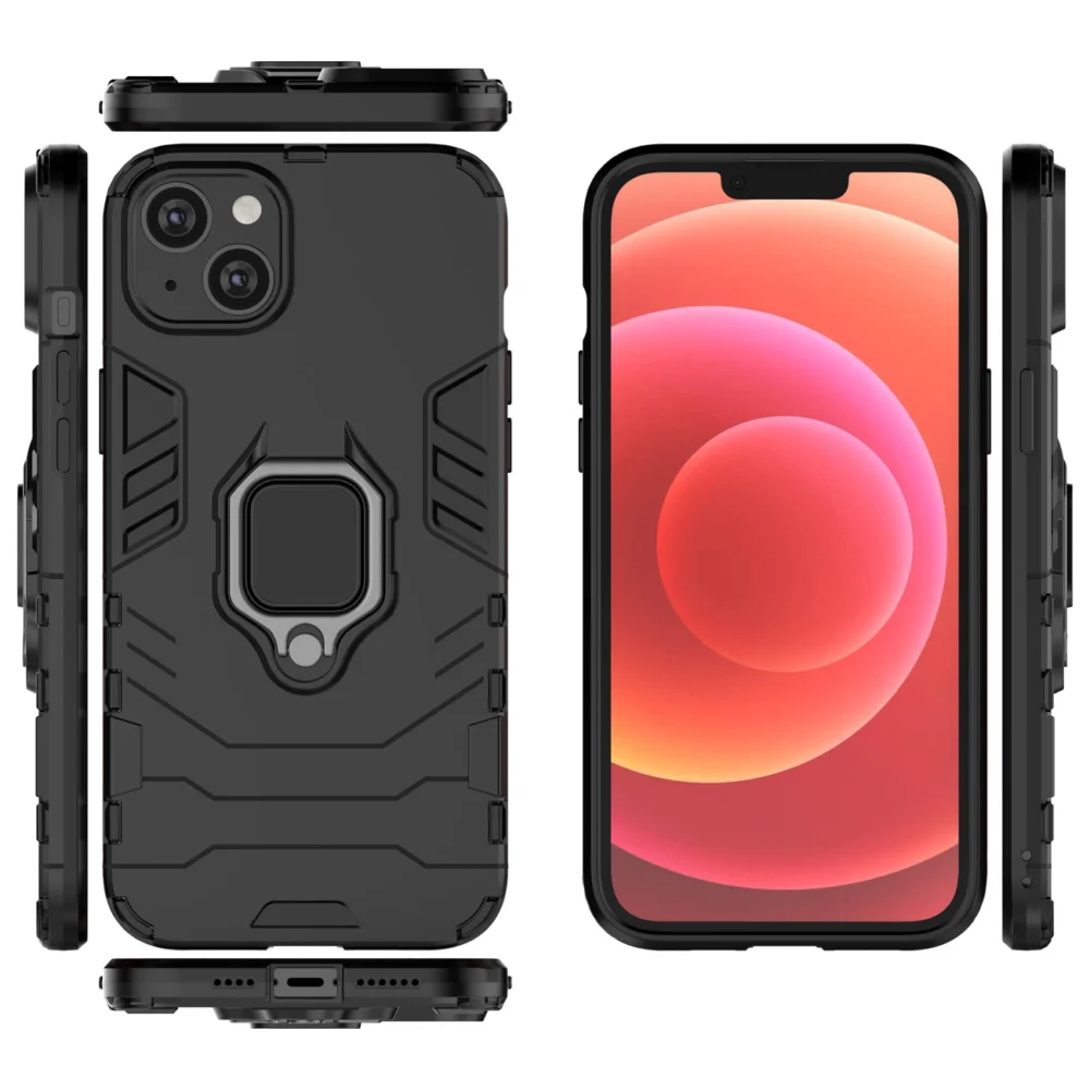 Ring Armor case for iPhone 14 Pro armored cover magnetic holder ring blackeng