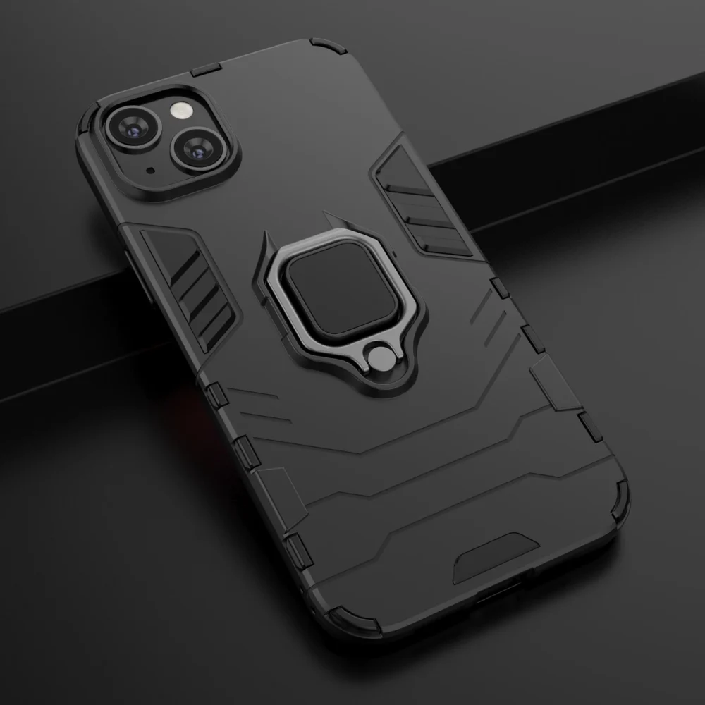Ring Armor case for iPhone 14 Pro Max armored cover magnetic holder ring blackeng