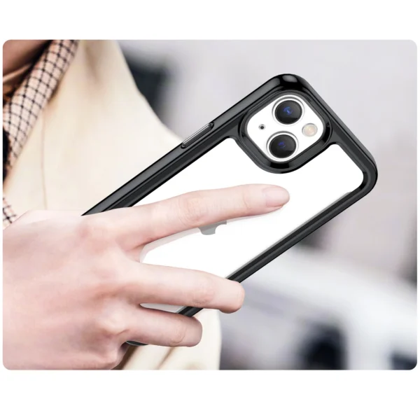 Outer Space Case iPhone 14 Plus hard cover with a gel frame blackeng
