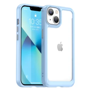 Outer Space Case iPhone 14 Plus hard cover with gel frame blueeng