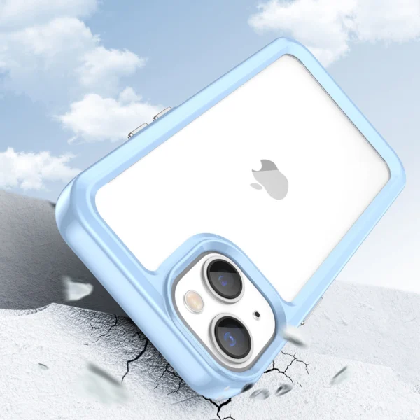 Outer Space Case iPhone 14 Plus hard cover with gel frame blueeng