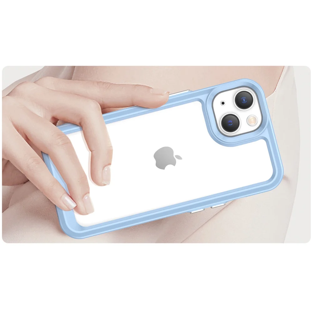 Outer Space Case iPhone 14 Plus hard cover with gel frame blueeng