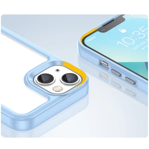 Outer Space Case iPhone 14 Plus hard cover with gel frame blueeng
