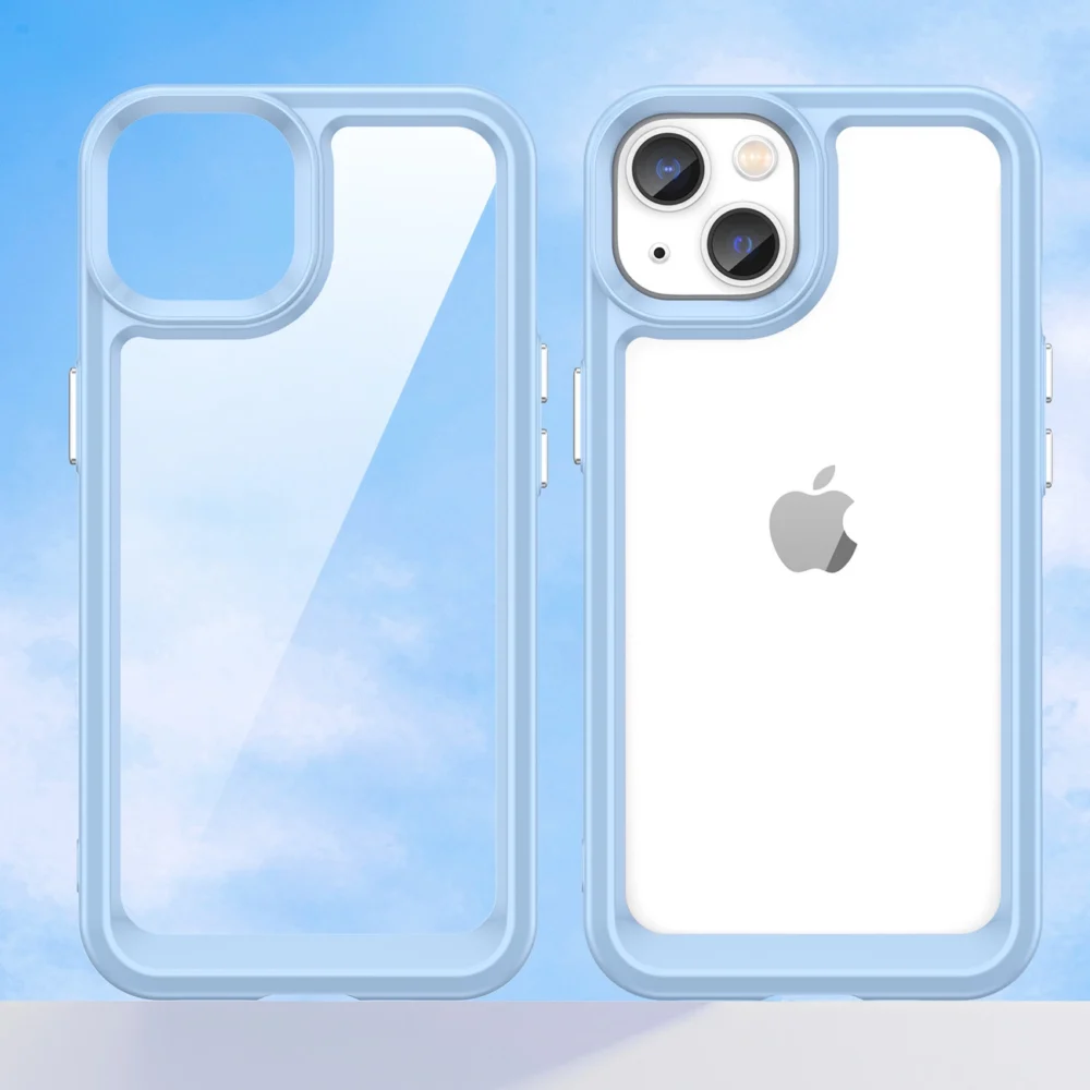 Outer Space Case iPhone 14 Plus hard cover with gel frame blueeng