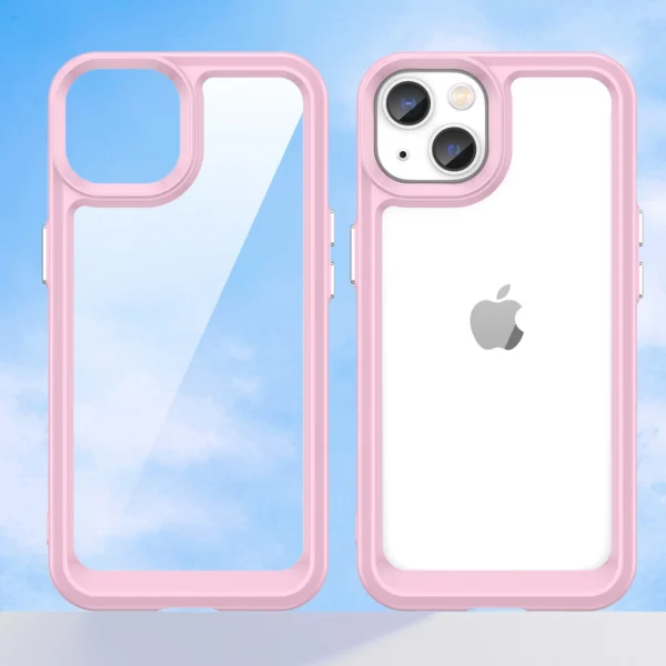Outer Space Case iPhone 14 Plus hard cover with a gel frame pinkeng
