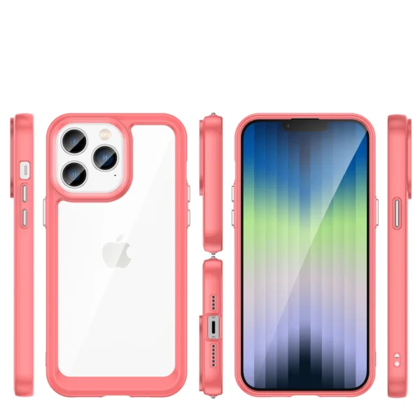 Outer Space Case iPhone 14 Pro hard cover with a gel frame redeng