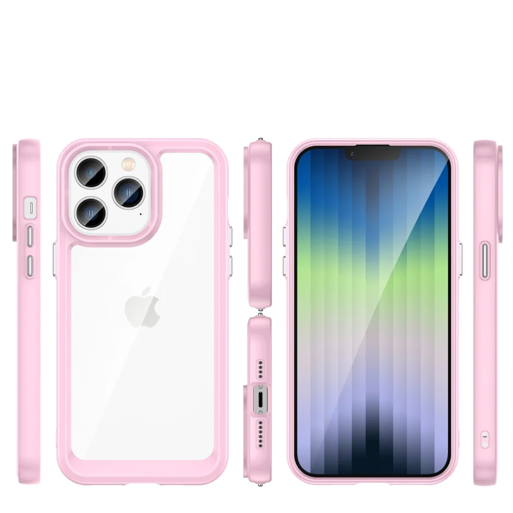 Outer Space Case iPhone 14 Pro hard cover with a gel frame pinkeng