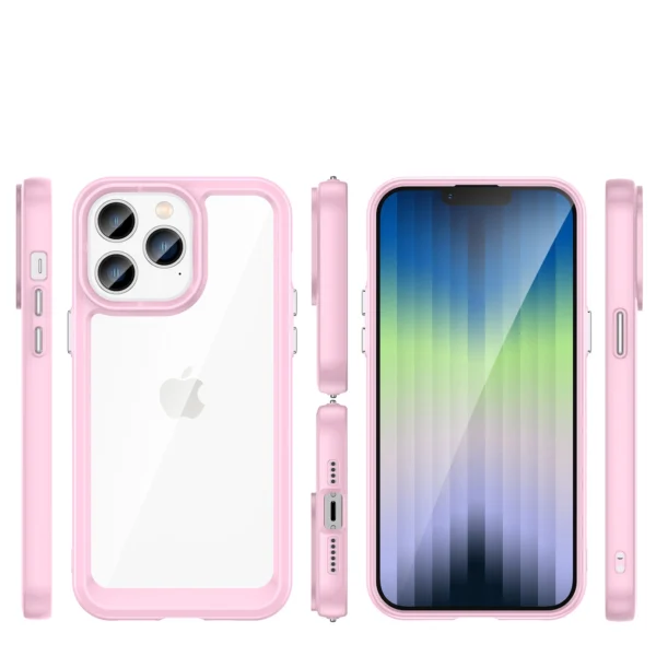 Outer Space Case iPhone 14 Pro hard cover with a gel frame pinkeng